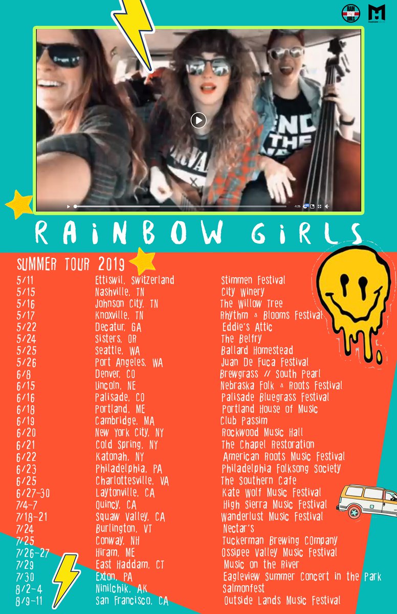 rainbowgirrs's tweet photo. Lookout! We about to be all over the place! Tell yer friends in Switzerland, Tennessee, Oregon, Washington, New York, New England, Colorado, Nebraska, Alaska, Pennsylvania, and Virginia! Check out the dates below! #wellsleepwhenweredead https://t.co/qm69nqd1Xy