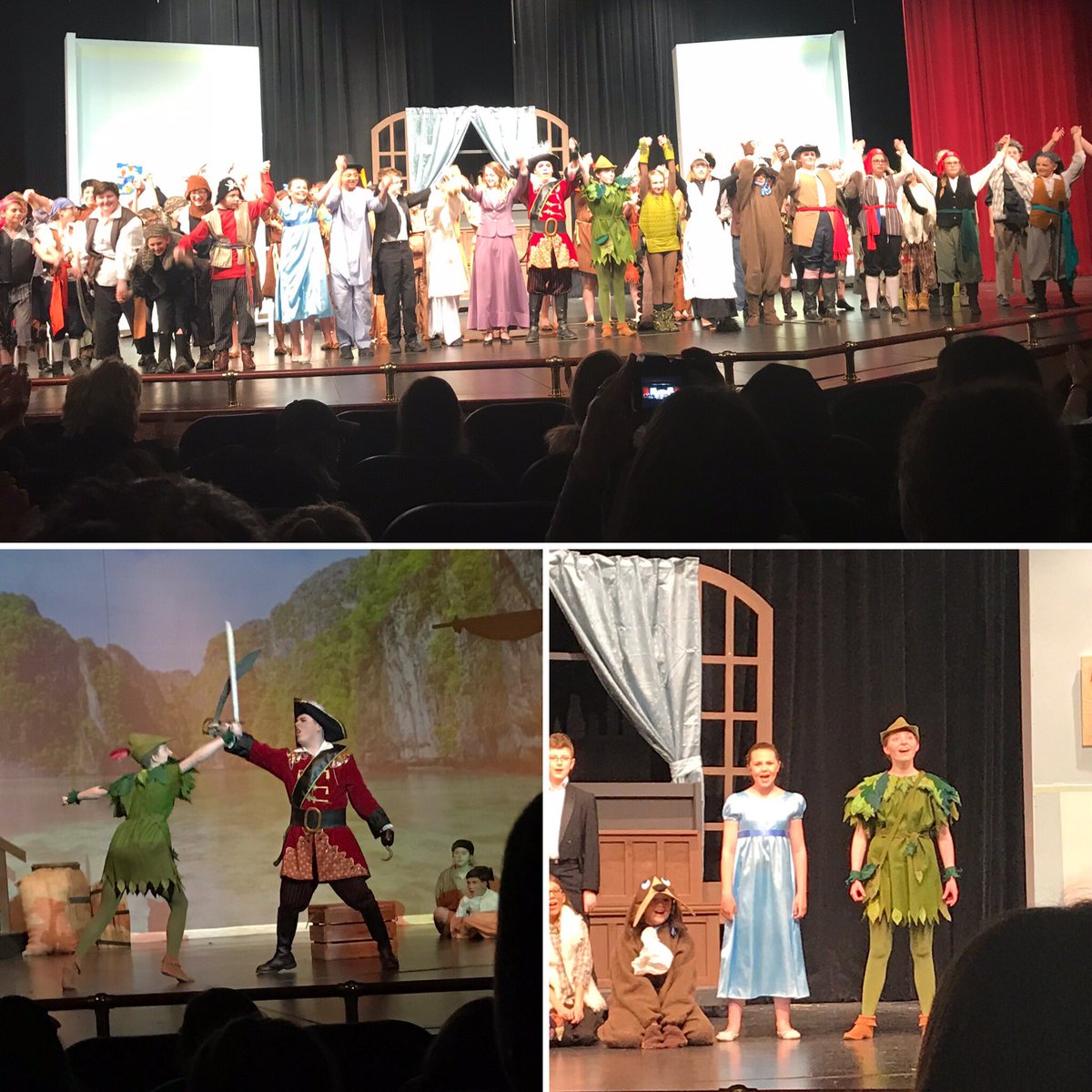 LauraPerry25's tweet photo. Peter Pan Jr. was amazing!  @saraburden, cast, crew and volunteers WOW 👏🏻👏🏻👏🏻 Great fun for the whole family!  Two more shows this weekend: Saturday at 7 and Sunday at 2.  #PowerUpMMS https://t.co/LktUJExvSd