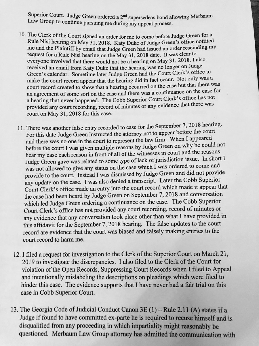 NinaMarie_WB's tweet photo. False court entries staged by #JudgeReubenGreen in #CobbSuperiorCourt
Atty’s Who filed #falselawsuit knew atty fees were denied by fed court in 2010 but Judge still violated the order
#recordtampering to hide the fraud
#galegal
#gabar
#gacourts
#CobbCounty
#RebeccaKeaton https://t.co/sF1mPnTTOb