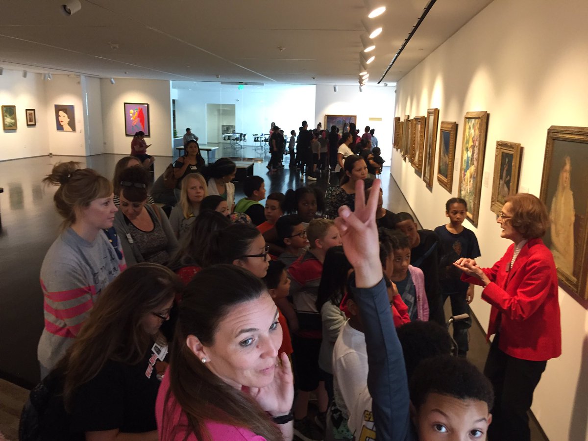 wpe_art's tweet photo. @HumbleISD_WPE @HumbleISD @ElizabethFagen  Enjoying the 4th grade art/writing field trip at the Pearl Fincher Museum of Art #artfieldtrip https://t.co/OnrPehs2i1