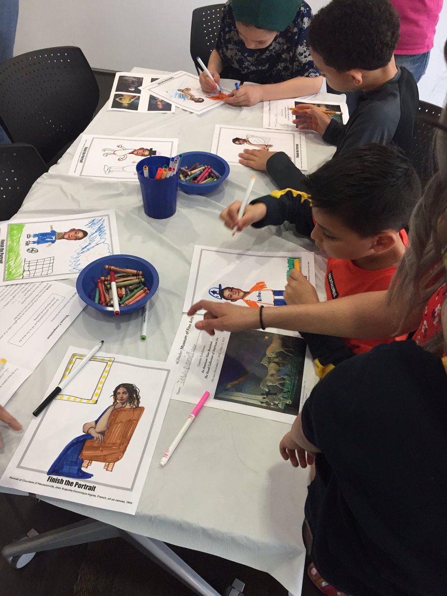 wpe_art's tweet photo. @HumbleISD_WPE @HumbleISD @ElizabethFagen  Enjoying the 4th grade art/writing field trip at the Pearl Fincher Museum of Art #artfieldtrip https://t.co/OnrPehs2i1
