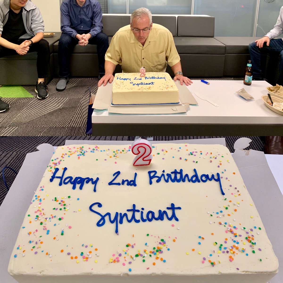 Syntiantcorp's tweet photo. We’re 2 today! So much thanks to all who helped get us here and super stoked for what’s next.  🎂🎉 The Alexa Fund ⁦@Applied_VC⁩ ⁦@BoschGlobal⁩ Digital Horizon Capital @EmbarkVentures⁩ @intelcapital⁩ ⁦@M12vc⁩ ⁦@MotoSolutions⁩ ⁦⁦@SeraphGroup⁩ https://t.co/DCaIxx1i5O