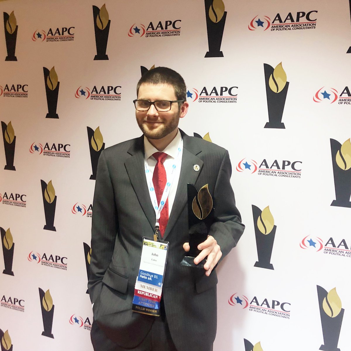 GetUpstream's tweet photo. We’re honored to have won the first ever gold @theAAPC Pollie in the Best Use Data Analytics/Machine Learning category for our AI powered Facebook Messenger chatbot. #2019Pollies https://t.co/WLrFf31tZ3