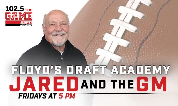 1025TheGame's tweet image. At 5pm, Floyd will start his #DraftAcademy! Tune in to hear the former #Titans GM talk about the upcoming #NFLDraft!  bit.ly/2EGyOlq