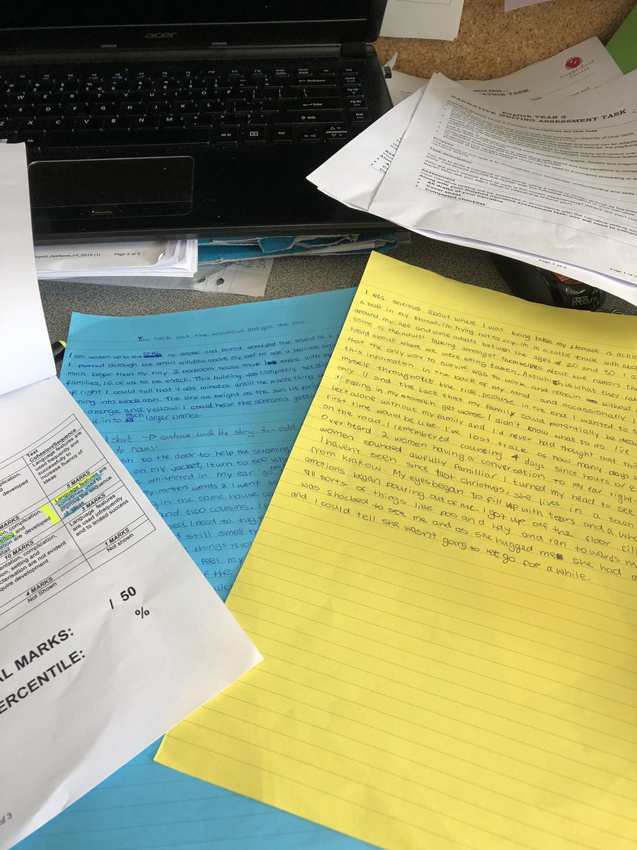 hatton_ms's tweet image. So I crossed marked 2 practice CATs last week- both with visuals &amp;amp; instructions. 1 was post Writing to learn warm ups &amp;amp; a Think Aloud exemplar. #studentprogress #Englishteachers #visablelearning #teachersaswriters