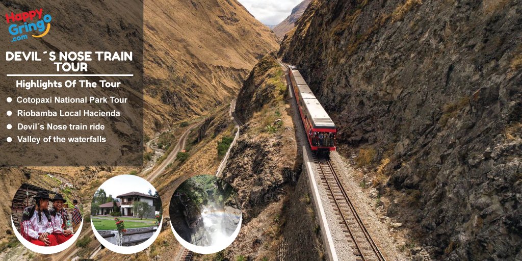 HappyGringo's tweet photo. Devil´s Nose Train: Experience the ride through one of the most emblematic train routes of the Ecuador in this recently renovated train.
https://t.co/ewWG4DXt2b
#Ecuador #Happygringo #DevilsNoseTrain #Ecuadortrain #EcuadorTours #CotopaxiNationalPark #Valleyofthewaterfalls https://t.co/4sCRQJQDyg