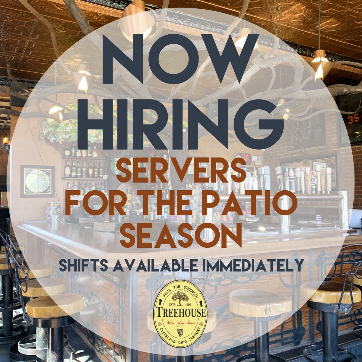 treehouseCLE's tweet image. Join the Treehouse Family! • NOW HIRING • Servers for Patio Season • Experience Preferred • Shifts Available Immediately • Must Be Available Nights &amp;amp; Weekends 🌳✌🏼Email your resume to treehouse820@gmail.com