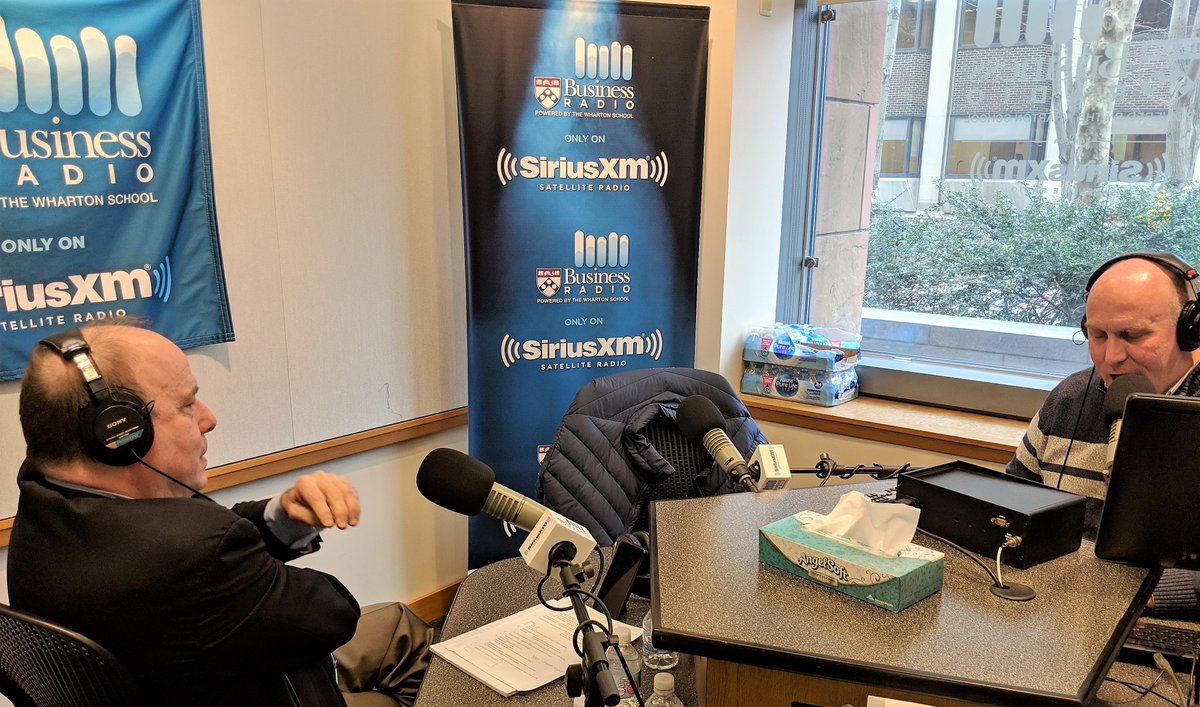 Thank you <a href="/DanLoney21/">Dan Loney</a> (at right) for your interview w/former Arena Football Commish Jim Drucker (at left) today @BizRadio132 along w/@kenshropshire on the phone, discussing the failure of the Alliance of American Football #AAF (rebroadcast on SiriusXM tonight at 10:30 p.m. ET) 🏈