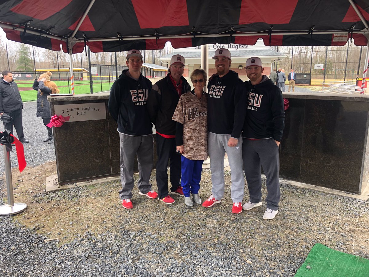 ESU_Baseball's tweet photo. Awesome field dedication ceremony this morning #thankful #gotturf https://t.co/IZyQmUbYq3