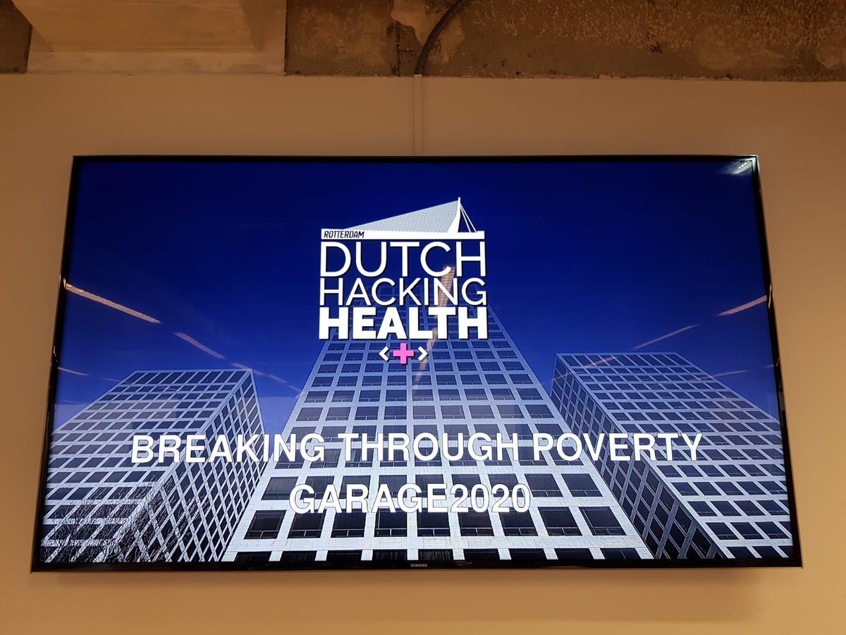 Garage2020's tweet photo. Garage2020-Rotterdam gaat armoede hacken met hulp van @HackingHealthNL #dutchhh19, we zijn begonnen! https://t.co/1kAI9jHQbV