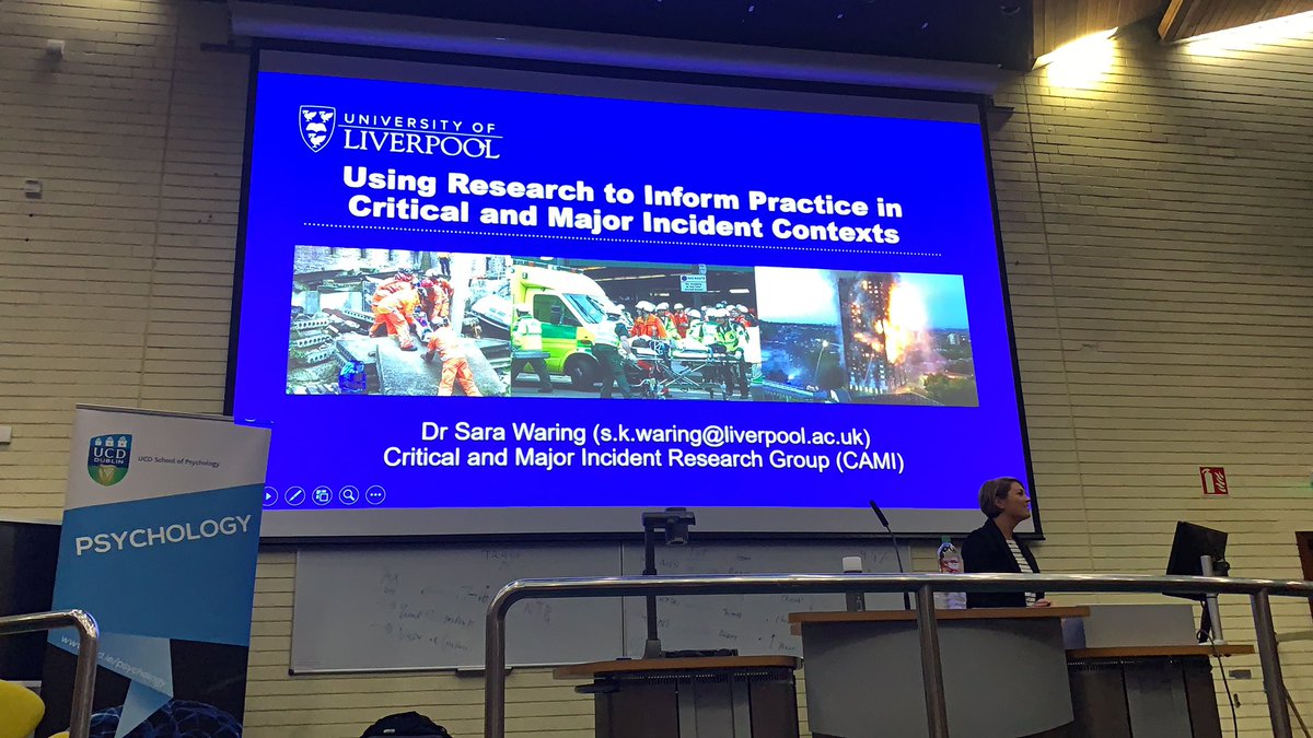 Dr Sara Warring opening the congress with her keynote presentation on research informing practice in critical and major incidents contexts