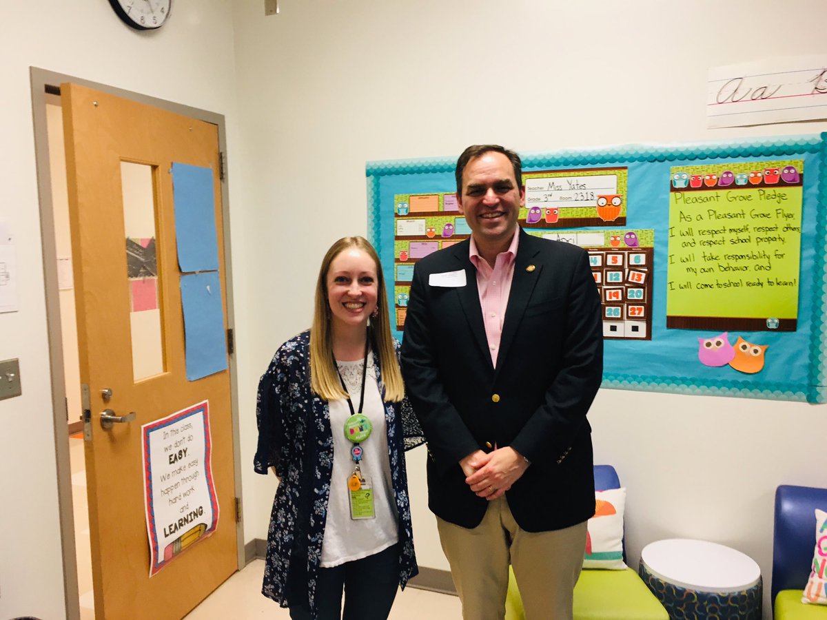 It may be rainy outside, but we’re still beaming bright because our class had the opportunity to meet NC State Senator Wiley Nickel! Ss got to show him what they were working on, and ask questions. Thank you <a href="/wileynickel/">Wiley Nickel 🇺🇸</a> for stopping by!