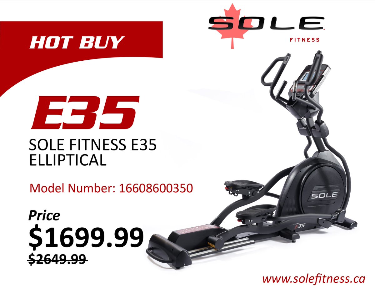 solefitnessca's tweet photo. The SOLE Fitness E35 elliptical is a mid-range model loaded with features and is ideal for beginner through intermediate training. #startsomething with SOLE Fitness today! 🍁
#SOLEFitness #startsomewhere #EveryWorkoutMatters #FitnessFriday https://t.co/43U6MJA11m