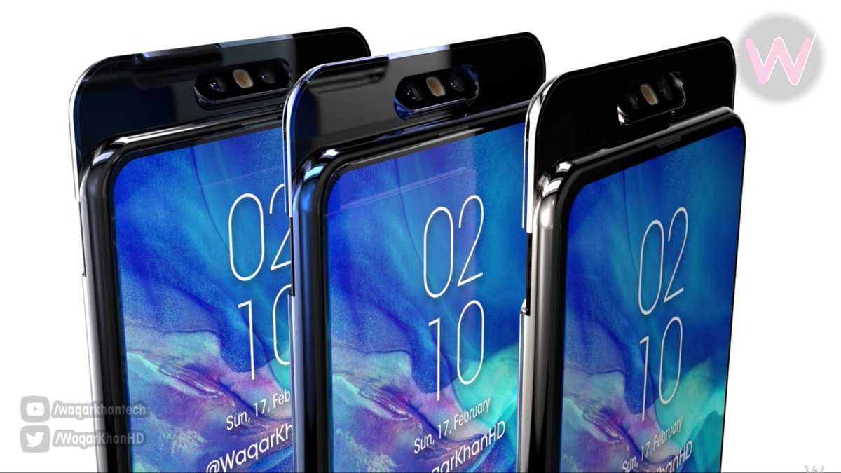 KneWKeeD's tweet photo. Samsung Galaxy A90 concept. Sliding parts + rotating parts. It's a lot to take in. https://t.co/6PuRv3tAVz