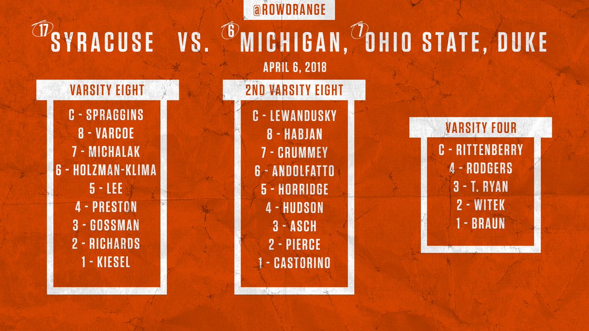 CuseWRowing's tweet photo. Back on the water tomorrow ready to compete with some of the nation's best 💪🍊 https://t.co/OxMiB5Jb7D