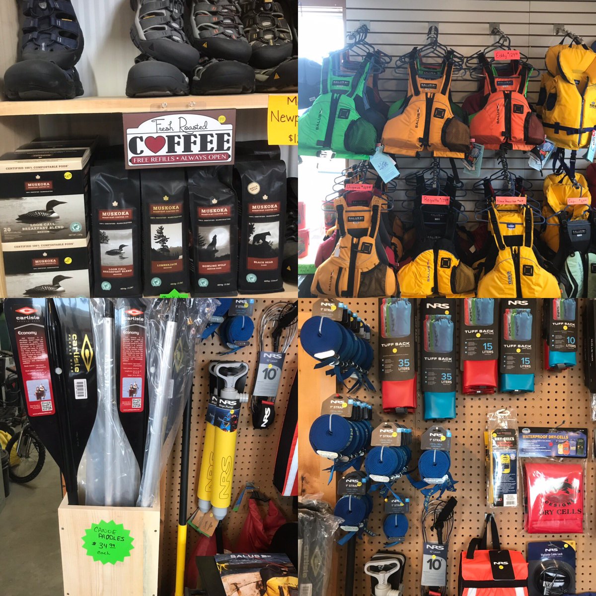 Come in and check out the new stock that is now arriving daily. We have a great selection of top quality Salus Marine Wear life vests that will not only keep you afloat, but have you looking great doing so. Also just in are NRS straps to tie your boats onto your car or trailer