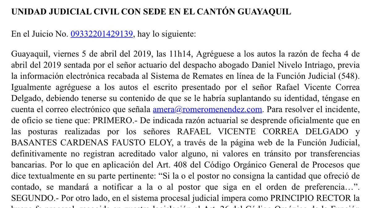Una farsa menos:
Certificación del juez indicando que nunca ha habido “$240.000 en efectivo”.
El sistema es tan débil que cualquiera  puede usurpar electrónicamente la identidad.
Pondremos la demanda correspondiente.
Toda esta persecución es agotadora, pero no lograrán rendirnos.