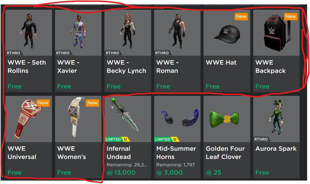 Rinestone On Twitter Wwe Sponsored Event Items Are Here For Free Yes Free Roblox Https T Co Yrpu4np8zn Https T Co Thvfm3egrc Https T Co Wgxjphaqbx Https T Co Rveum3yjfs Https T Co Bdsshsmb6v Https T Co 6f1vgdbswh Https T Co - ww roblox come