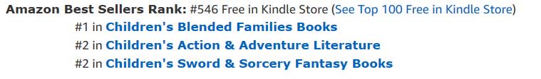 TwBookClub's tweet photo. Wow! Today's book has SKYROCKETED to the #1 and #2 #Bestsellers in THREE categories! 

Check it out:
https://t.co/dRwMwwSn0b

Congrats @EDWebbWriter!

#childrensbooks
#BlendedFamilyBooks
#Action #Adventure 
#ChildrensLiterature
#Sword #Sorcery #Fantasy https://t.co/FLbVuKVmMv