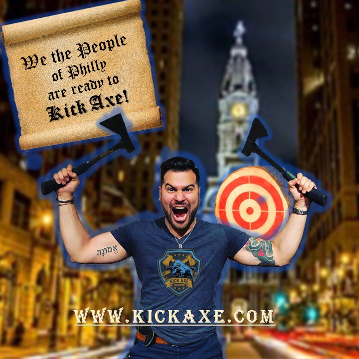 KickaxeThrowing's tweet photo. “In order to form a more Kick Axe City” - Ben Franklin (probably)
#kickaxethrowing #axethrowing #axethrowingphilly #kickaxephilly#kickaxe #thingstodoinphilly #phillylife #philly #PHI #kickinaxeandtakingnames https://t.co/TUHxC4b5xq