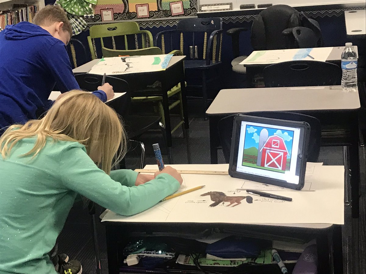 BISSMcBeath's tweet photo. Zoey Coffey utilizing graphics on her IPad to help design her Transportation Project. https://t.co/MURgYH1MNU