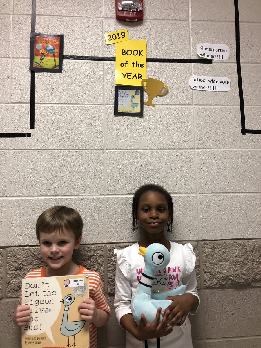 Caitlinhm29's tweet photo. What an awesome way to end March Madness!! Pigeon won in an “overtime” vote when two students checked in late to cast their vote. We turned to the older grades and they also voted Pigeon! @LegacyElement @MelissaBoothe4 @drisk1720 @MoWillems #AllMeansAllMCSS https://t.co/tI72WGa2uq