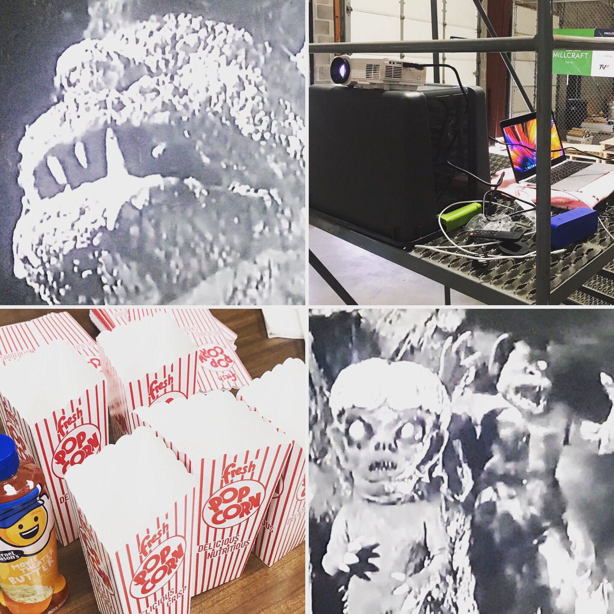 DiversionLabs's tweet photo. Such an awesome movie night! Thank you to @paperdork4life and millcraft Louisville for hosting us and letting us set up a projector and popcorn machine in their building. https://t.co/rLc21LU8eP https://t.co/05XtyZ2Neh