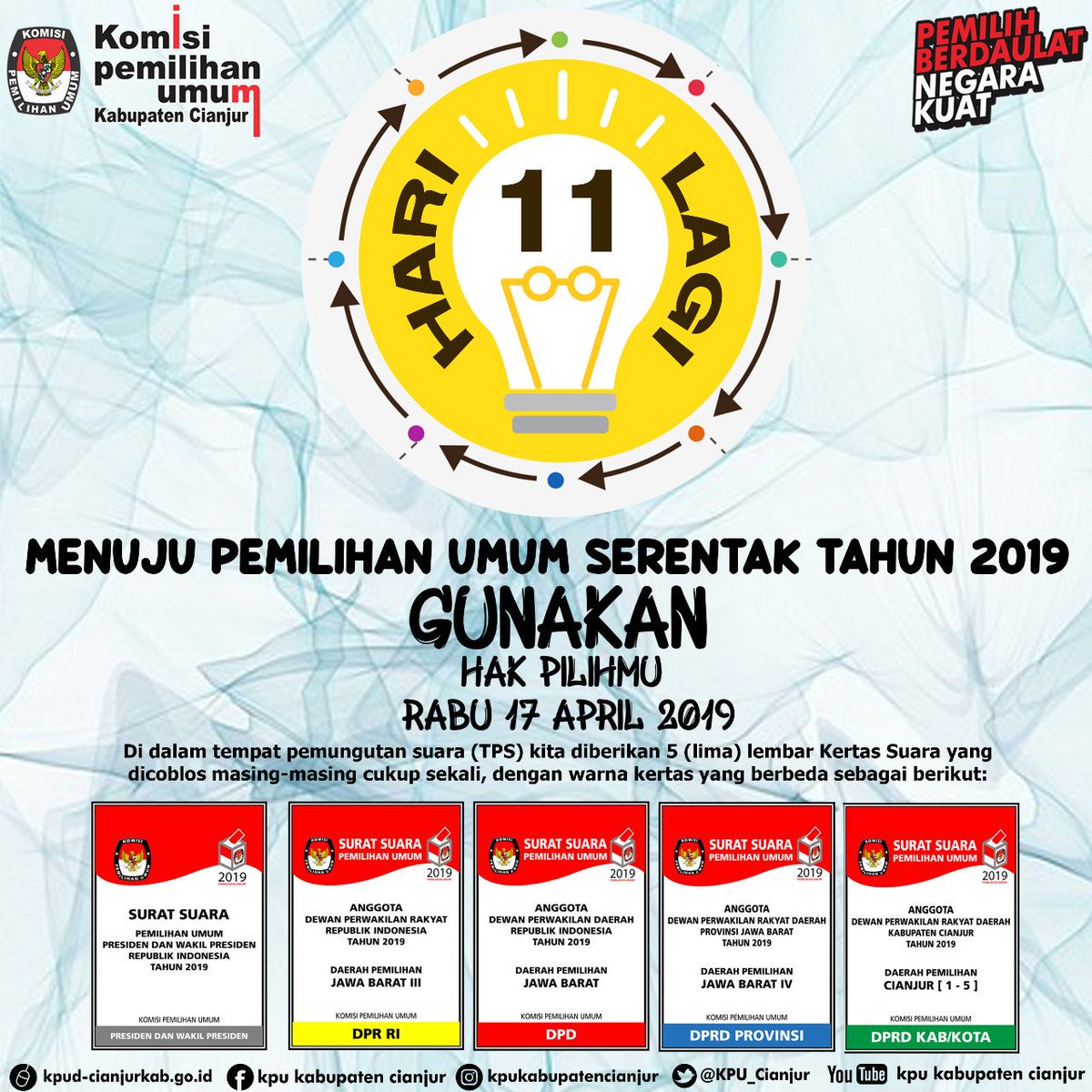 Kangrobi_01's tweet photo. #kpumelayani💪 
#kpuri
#kpujabar 
#kpukabupatencianjur 
#PemiluAntiHoaks 
#PemiluAntiPolitikUang 
#PemiluAntiSara 
#infocianjur 
#cianjurupdate 
#cianjurpost
#firamidnews
#humascianjur
#PemilihBerdaulatNegaraKuat 
#Pemilu2019JabarAkurSauyunan https://t.co/3uoftQJtQr