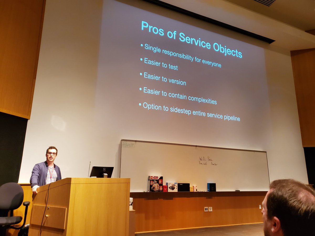 molly_struve's tweet image. Excellent breakdown of pros and cons of service objects! #rubyhack
One missing pro: Not tied to every db event.