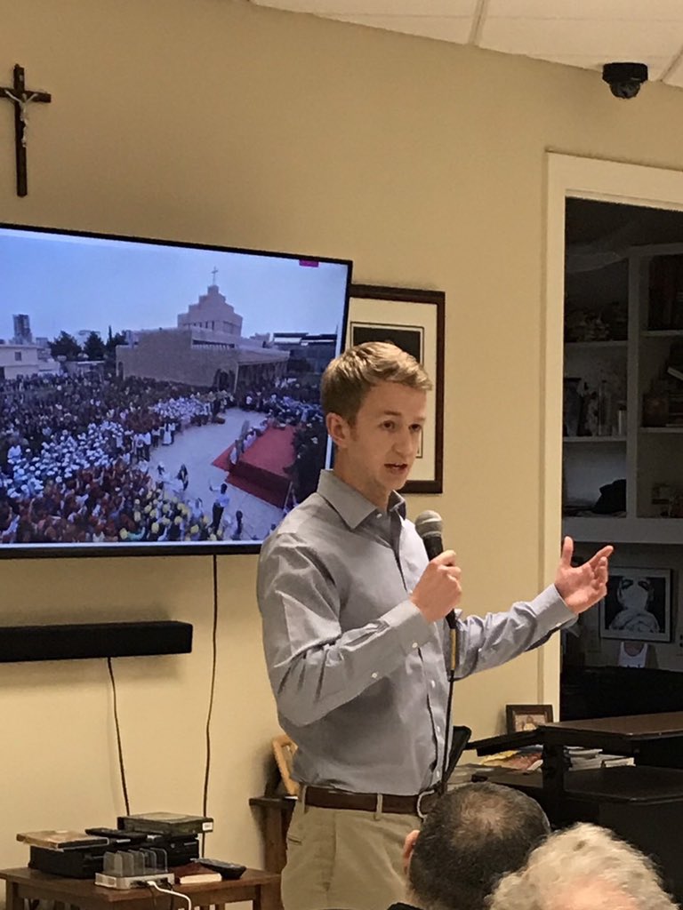 bishopwarda's tweet photo. At Baylor Christian University, Texas talking re the challenges of Christianity in Iraq /Kurdistan and looking for native English speakers to teach at the Catholic University in Erbil and the IB Mar Qardakh school. I received a warm welcome with great interest in our work. https://t.co/NGIefgXxmI