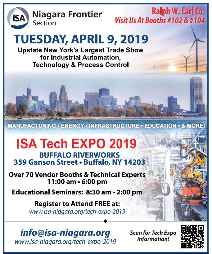 RalphWEarl's tweet photo. Visit Ralph W Earl at the 2019 ISA Tech Expo - April 9, 2019 - Buffalo Riverworks - https://t.co/tamVGqfljH https://t.co/CLlp38n3GK
