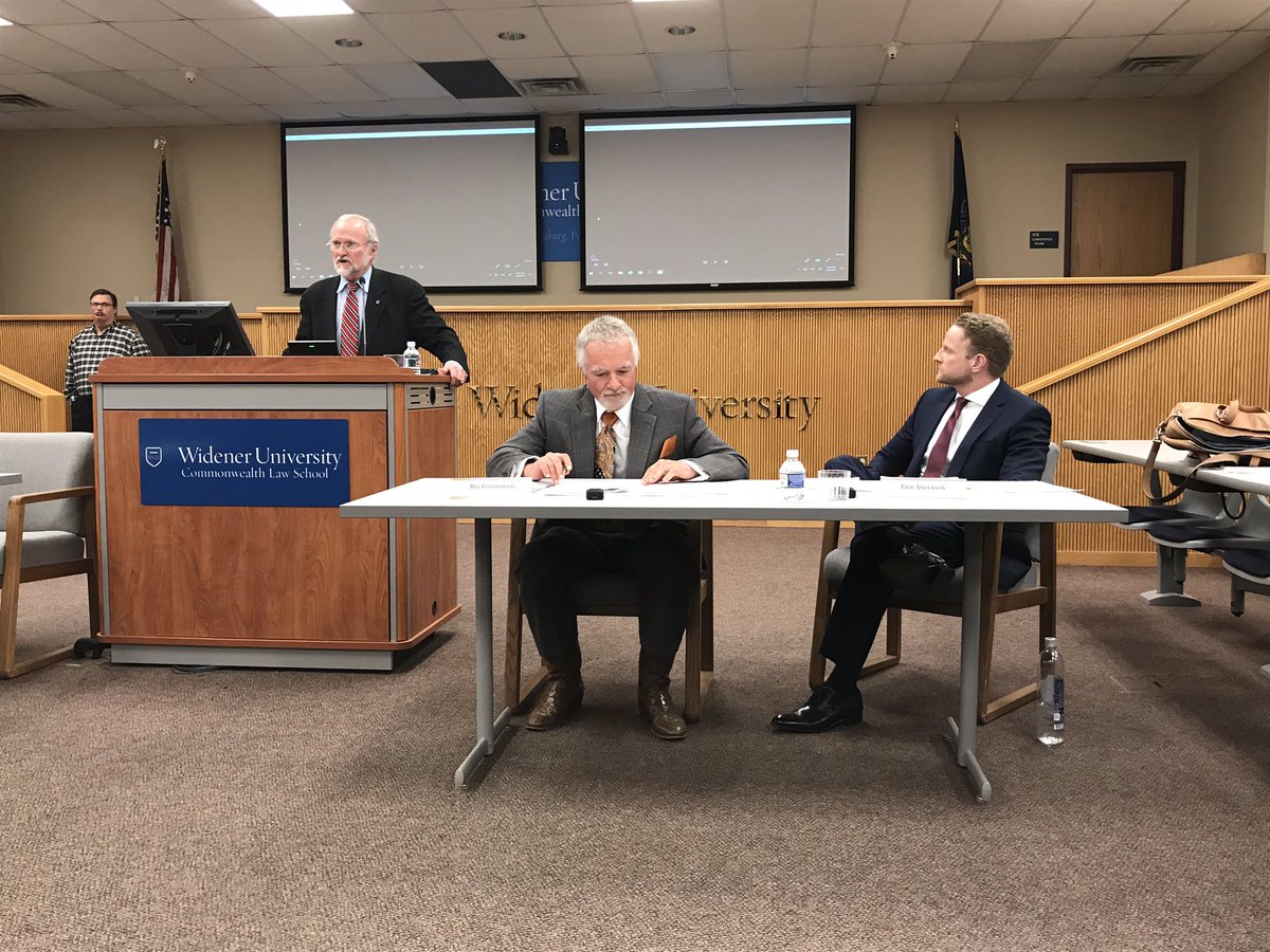 WidenerJournal's tweet photo. Our final panel: Ethics and the Media with Attorney Erik Anderson and Attorney Bill Costopoulos https://t.co/IVxn9mufJd