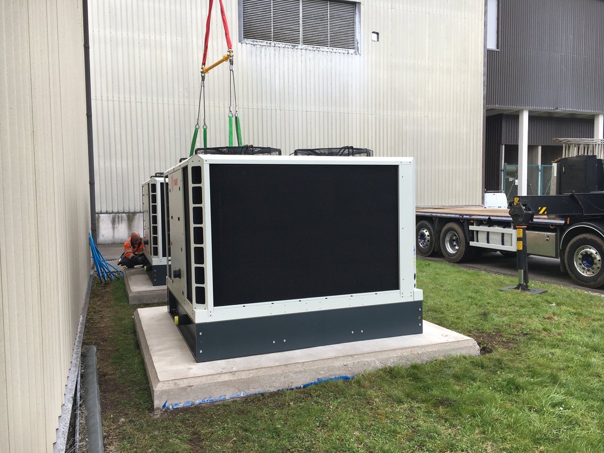 Two units that have had their coils protected then delivered to site as part of the job, these look great with our black product on the coil.