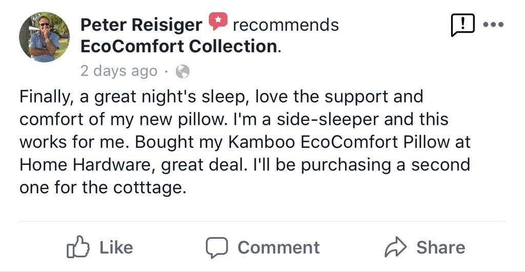Our main focus is to provide you exemplary rest using supportive organic material. 
 
Visit our website and find out more about our #Canadian made #Kamboo™ pillows!

#MadeInCanada #pillows