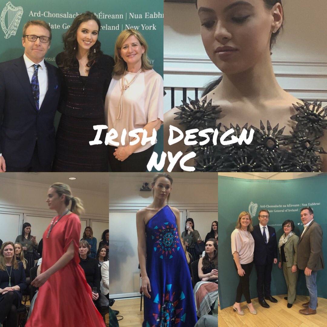 CelticTradeAssn's tweet photo. Irish Design in the Big Apple @BlaithinEnnis @jrothwelldesign thanks for sharing your stunning creations and talents #irishconsulate #irishdesign #nactamember @CelticTradeAssn https://t.co/pAzQ31wyx7