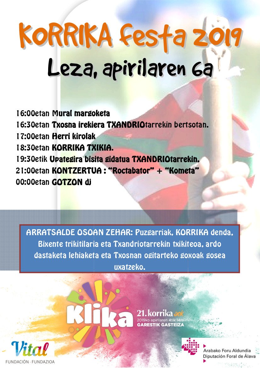 Bihar Lezan "Korrika txiki" izango da eta kontzertu haundia: Rocktabator (21.00 h.) + <a href="/Kometa_taldea/">Kometa</a> (22.30h.).
Mañana fiesta a la espera de la Korrika en Leza (Alava). Y roccanrol con Roctabator + <a href="/Kometa_taldea/">Kometa</a> .
noticiasdealava.eus/2019/04/03/ara…
facebook.com/HontzaProd/pho…