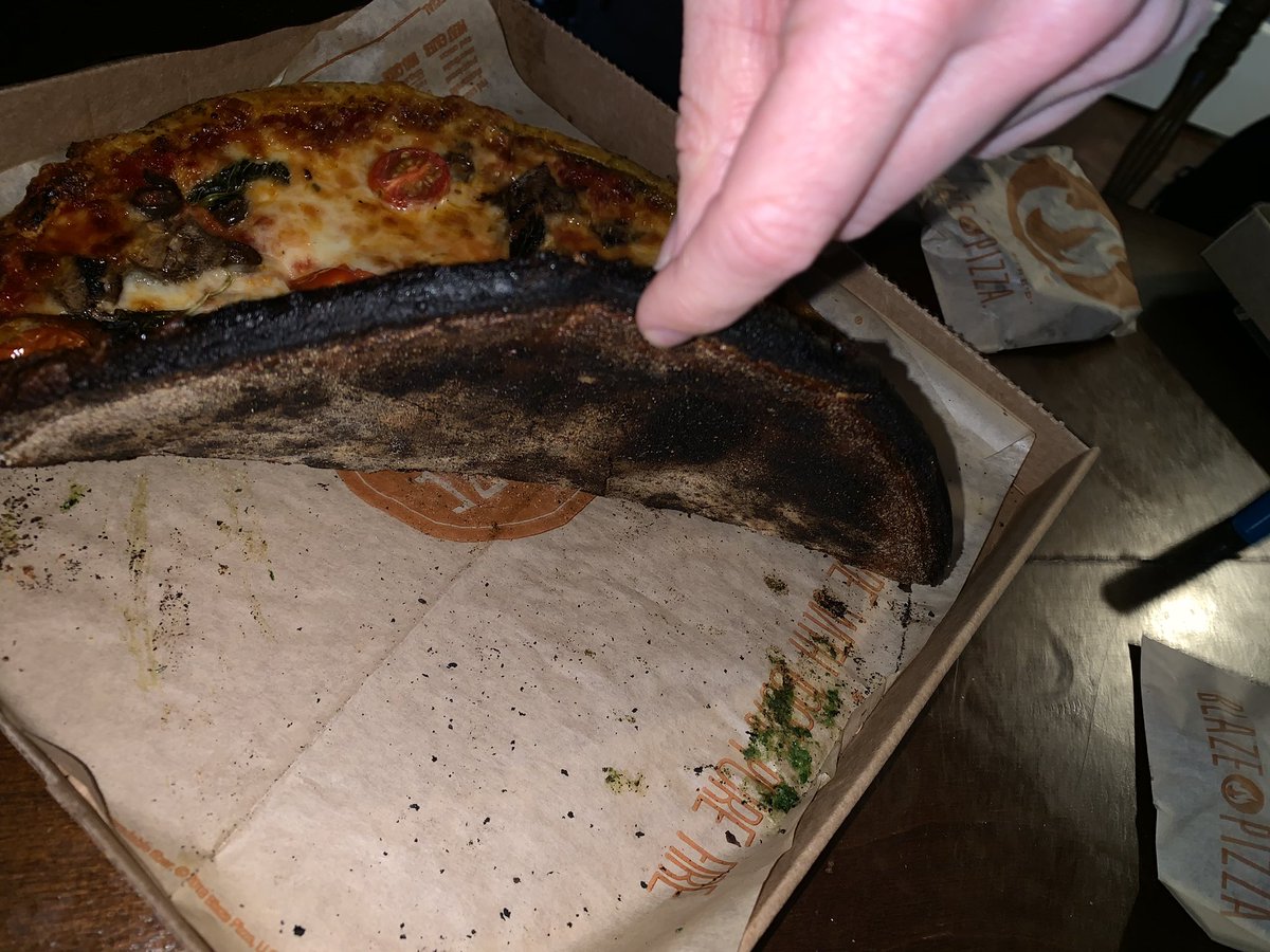 Brianna__Rob's tweet photo. @BlazePizza this is unacceptable!!!!! I have been looking forward to this all day &amp; my pizza is not even edible. I’m very disappointed. https://t.co/d79Uy1T5W7