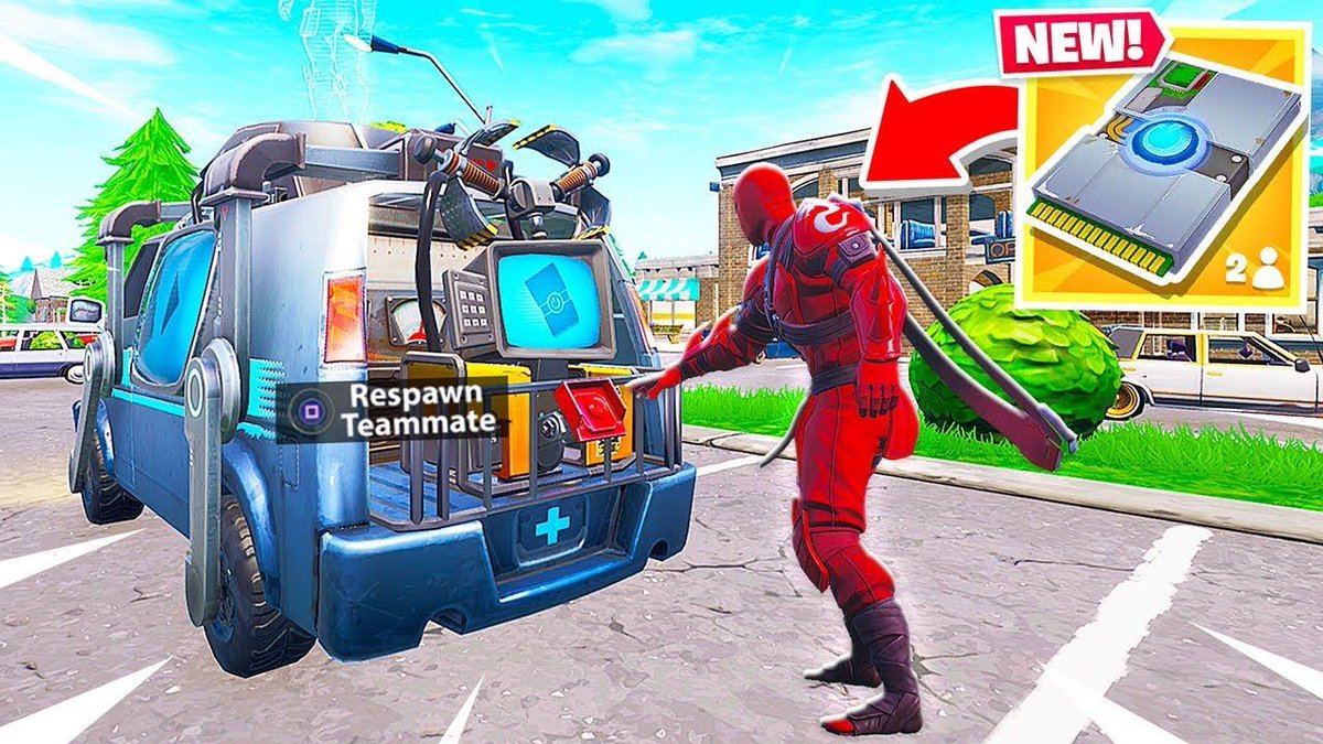PeakVolcanic's tweet photo. A good news is coming for you fortnite players!

New "RESPAWN VANS" are coming in v8.30 update!

#FORTNITE
Have fun! https://t.co/R253Mz7NTe