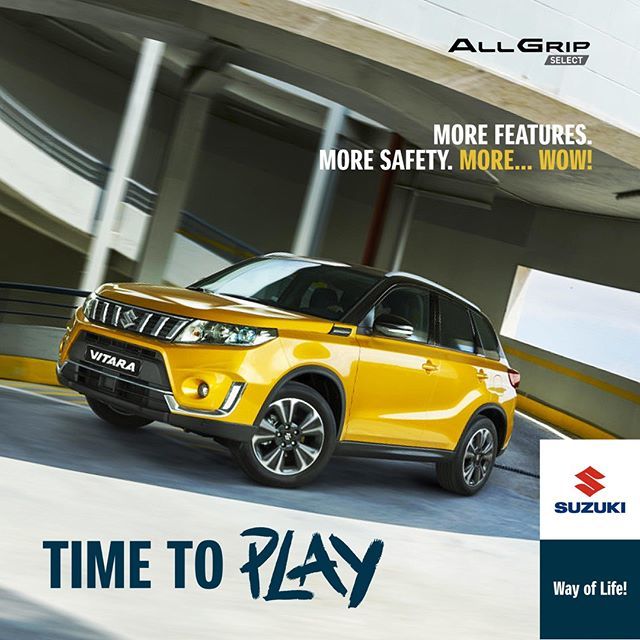 suzukijamaica's tweet photo. The Time is NOW! It's #TimeToPlay with the 2019 Vitara! 🙌🏽
•
MORE Features! MORE Safety! MORE Wow! 💥
Visit our showroom and schedule an appointment for a test drive!
.
.
.
#Vitara #AllGripSelect #2019Vitara #SuzukiVitara #SuzukiCountry #Auto #OnlyAtS… https://t.co/AD1eNIZXGG https://t.co/IopnNQWz9U