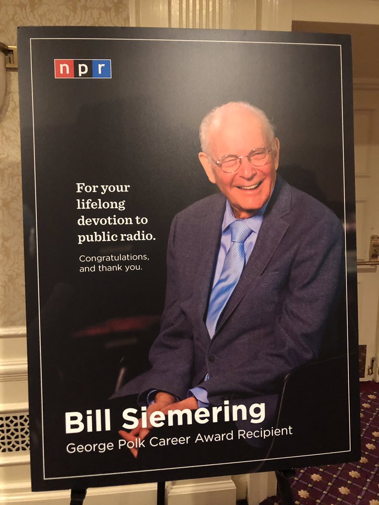 Incredibly proud of my Dad today and every day. Still encouraging free and independent voices around the world. #GeorgePolkAward  #BillSiemering