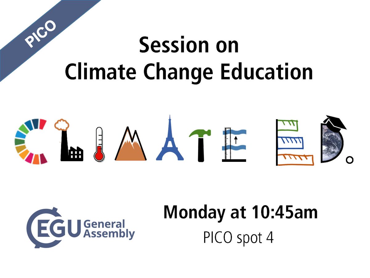georobin's tweet image. At EGU next week? Join us on Monday morning for the Session on Climate Change Education. #climateeducation #climatechange @IPCC_CH #EGU19