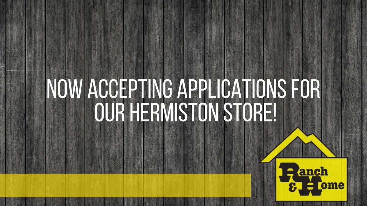 We are now accepting applications for our Hermiston location!💛 Apply now on our website! ranch-home.com/careers/ #ThinkRanchandHome #ApplyNow #HermistonStore