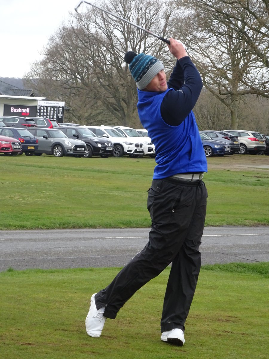BerkhamstedGolf's tweet photo. #BerkhamstedTrophy in conjunction with @BushnellGolf: all scores are now in for the competitors' second 18 holes (today), with the final 36 holes tomorrow AM + PM: @JossGosling (pictured) of nearby Harpenden GC is one shot clear after rounds of 71 and 67 https://t.co/hrds0kwmLY