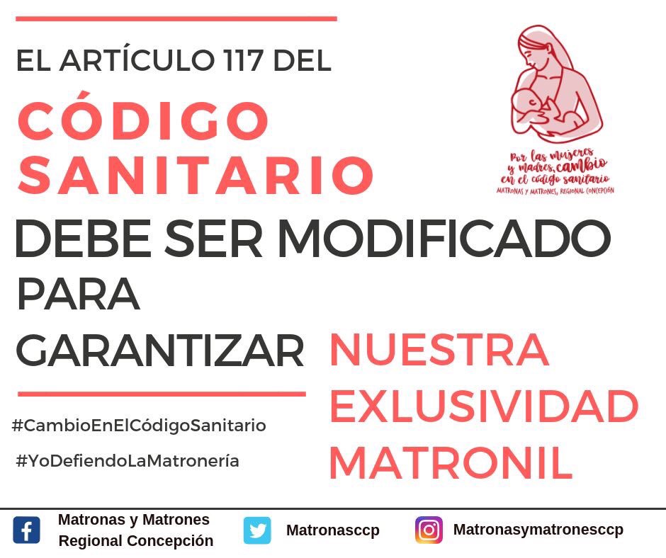 matronasccp's tweet photo. El artículo 117 debe ser modificado con el objeto de garantizar la exclusividad matronil en obstetricia, ginecología y neonatología en los centros de salud.
#CambioenelCódigoSanitario #MatronasyMatronesColegiados #Yodefiendolamatronería https://t.co/VxDScuXZ4A