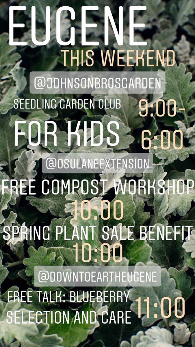 RexiusLandscape's tweet image. Green happenings this Saturday in Eugene