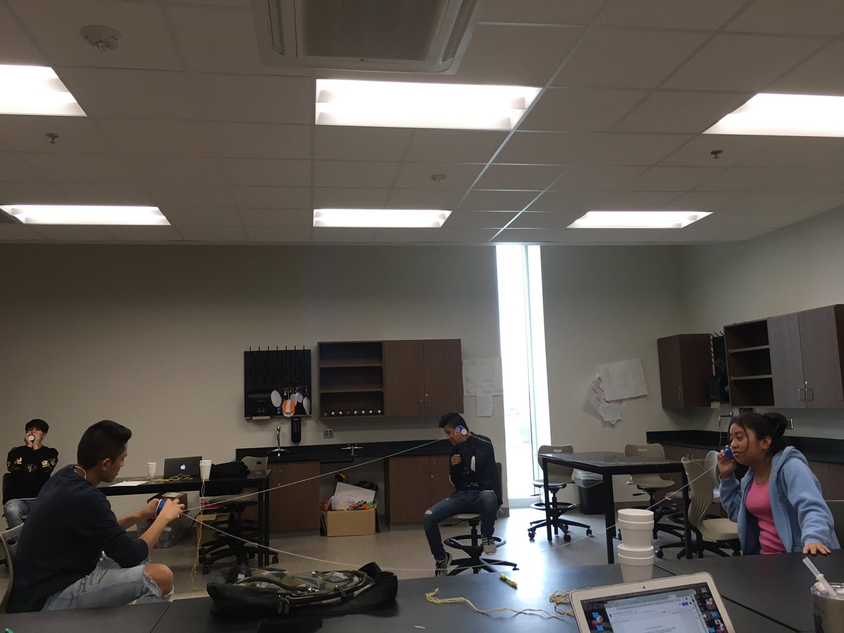 jennygreen79's tweet photo. Recreating old technology while learning about sound waves. #olatheWest #ELLScience #OwlPride https://t.co/7kSeoyqSG2