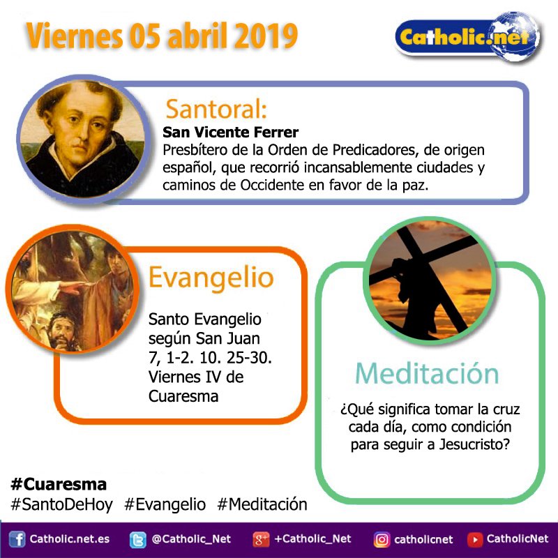 San Vicente Ferrer bit.ly/2uOrcYz #SantoDeHoy

¿Hasta dónde estoy dispuesto a amar? bit.ly/2Uw9reZ #Evangelio

La cruz y el amor bit.ly/2UkL9VK #Meditación