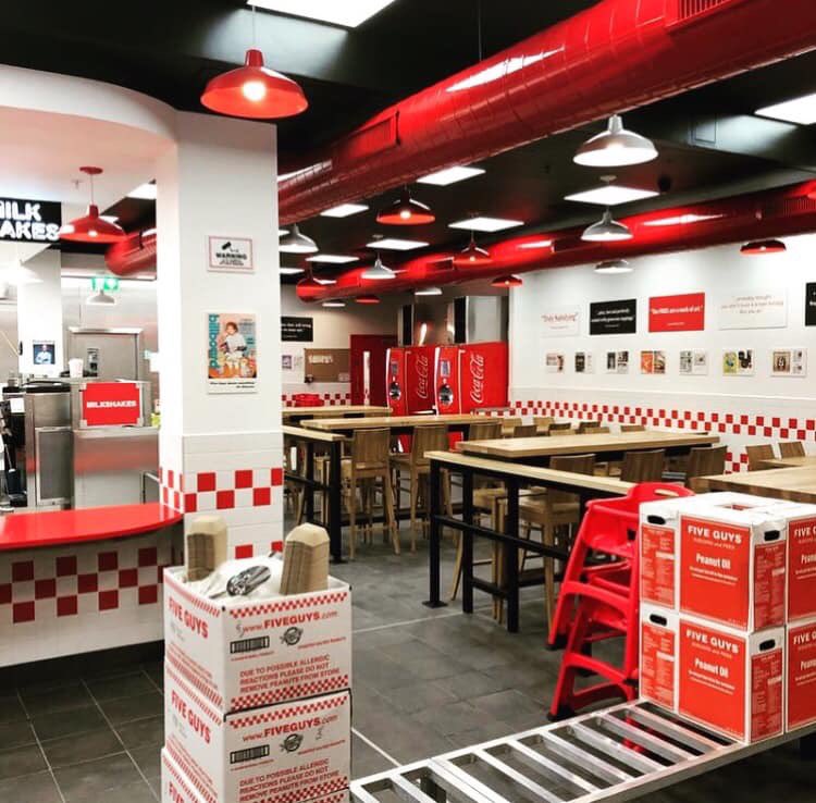 The new <a href="/FiveGuysIre/">Five Guys Ireland</a> in Swords Pavilions looks just about ready to go! Image courtesy  of <a href="/purefitout/">PURE FITOUT</a>. Nice job!