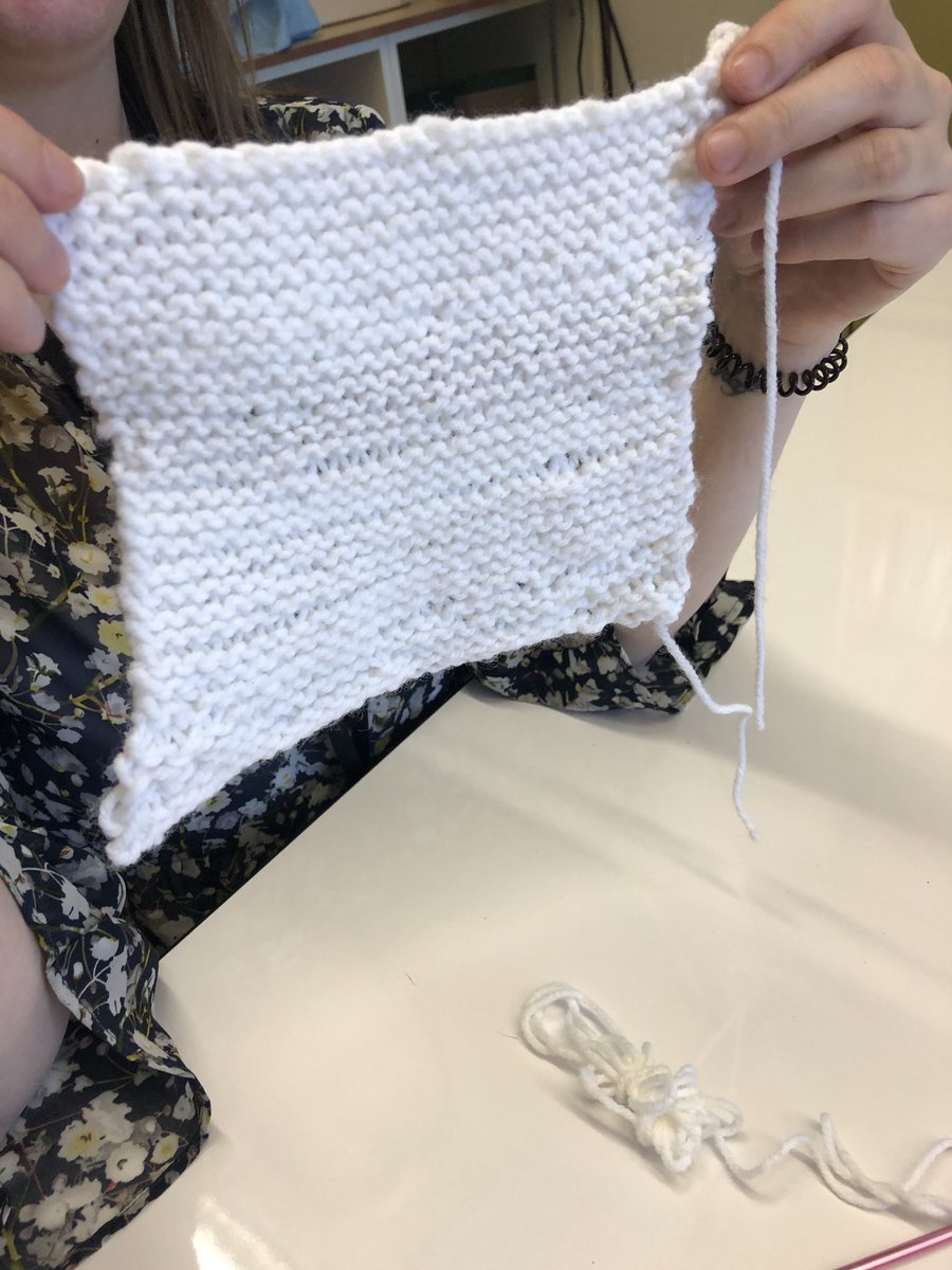 LMoggridge's tweet photo. First knitting project completed!! @McHughEduCentre @CHEOhospital #knittingislife #mchughwellness @AnneSach @amanda_ocsb #easterbunnycuteness https://t.co/zd34vfBeV1
