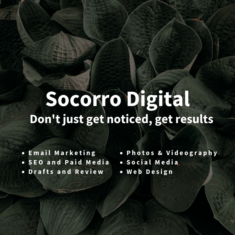 SocorroDigital's tweet photo. We get it, interviewing a variety of freelancers for your project takes too long! That’s why we offer expert-level #writing, #GraphicDesign, and #marketing services all under one roof (even though we don’t really have a roof). Learn more about what we can do for you! https://t.co/NwiTIeKa3m
